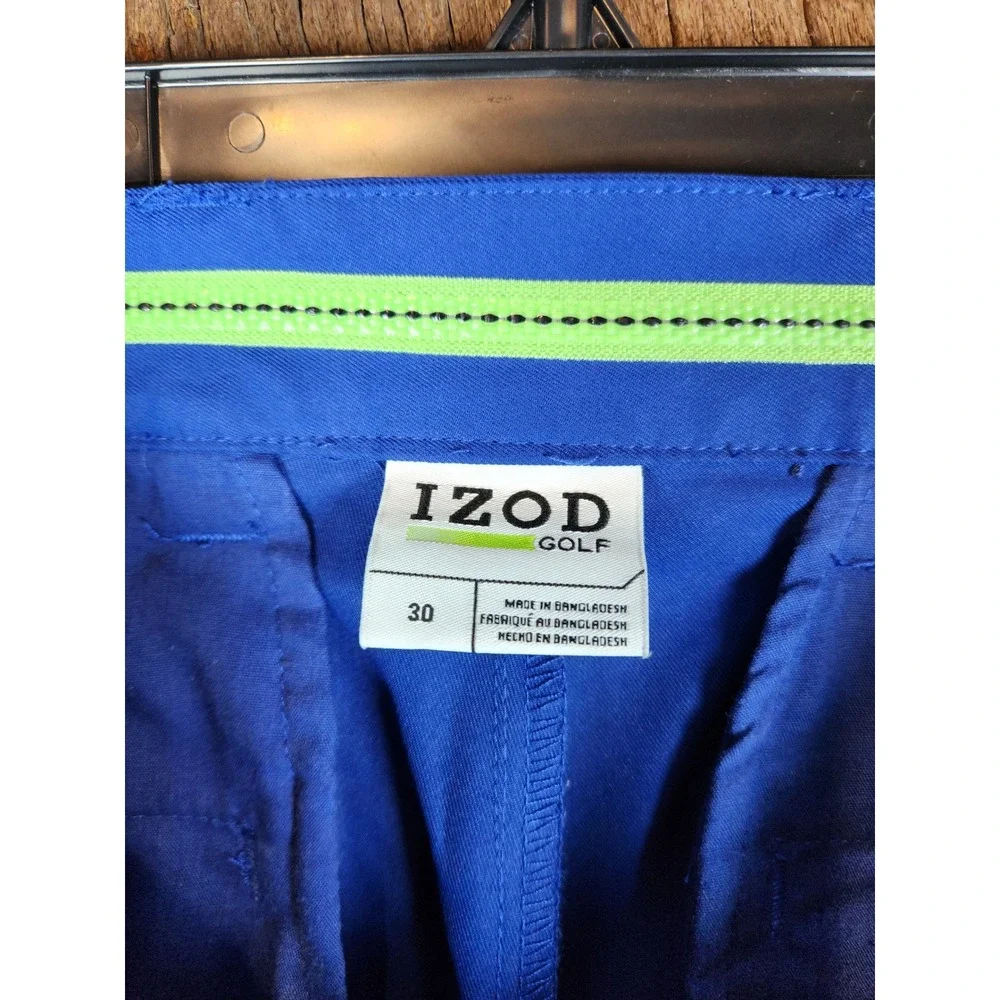 IZOD Golf Shorts Mens Blue Performance Size 30 Activewear